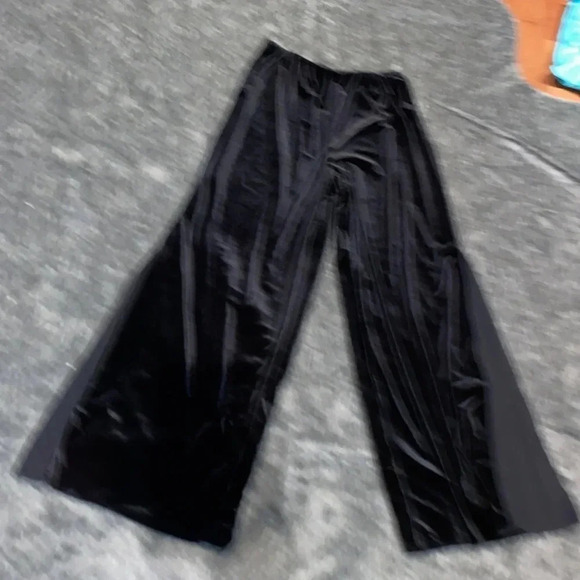 Alex Evenings Velvet Stretch Wide Leg Pants Black - Picture 4 of 11